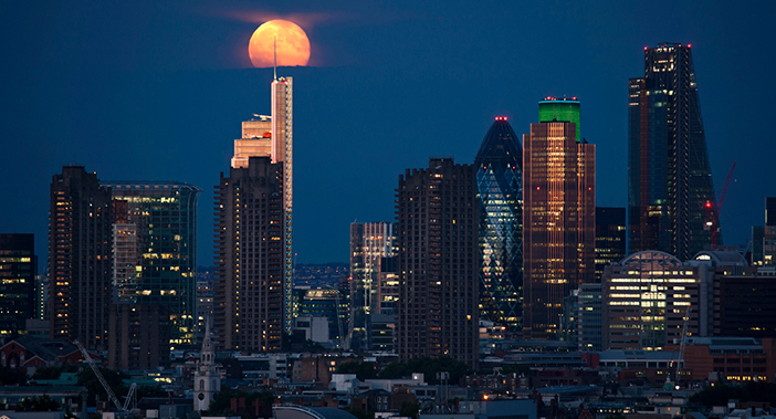 Moon Over London by James Burn