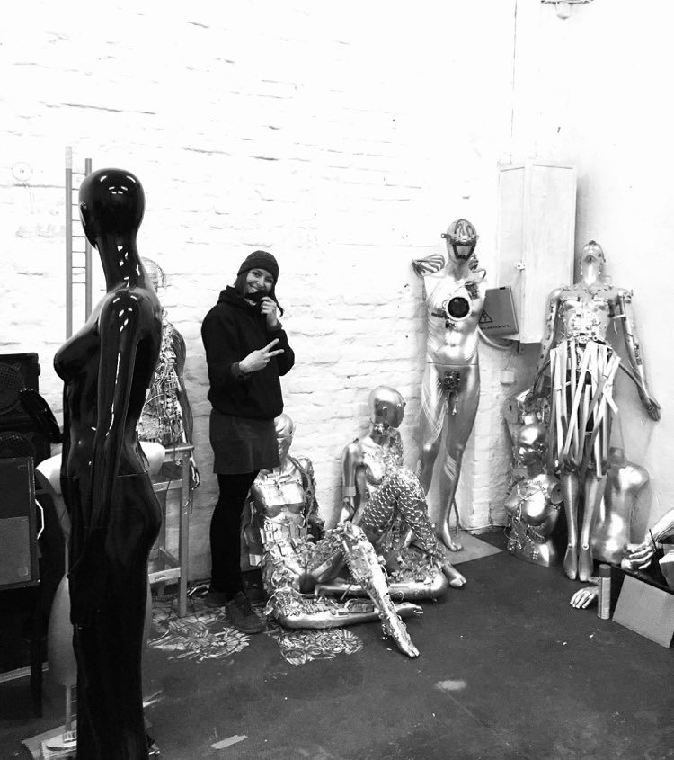 Dominika and her hand-made humanoids